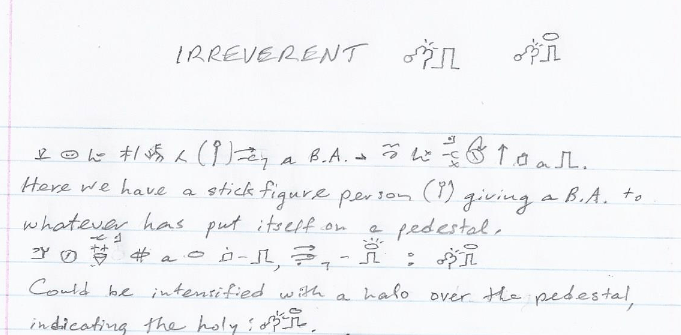 ideogram for irreverent