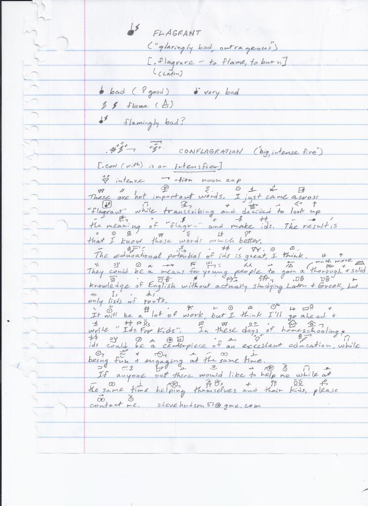  ideogram for flagrant